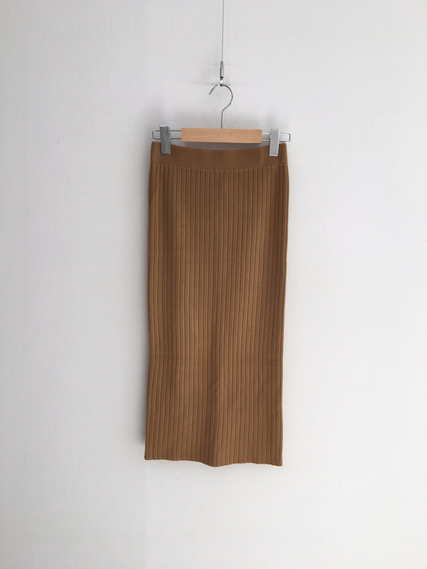 Goliath knit long skirt 3col skirt slim H line ben