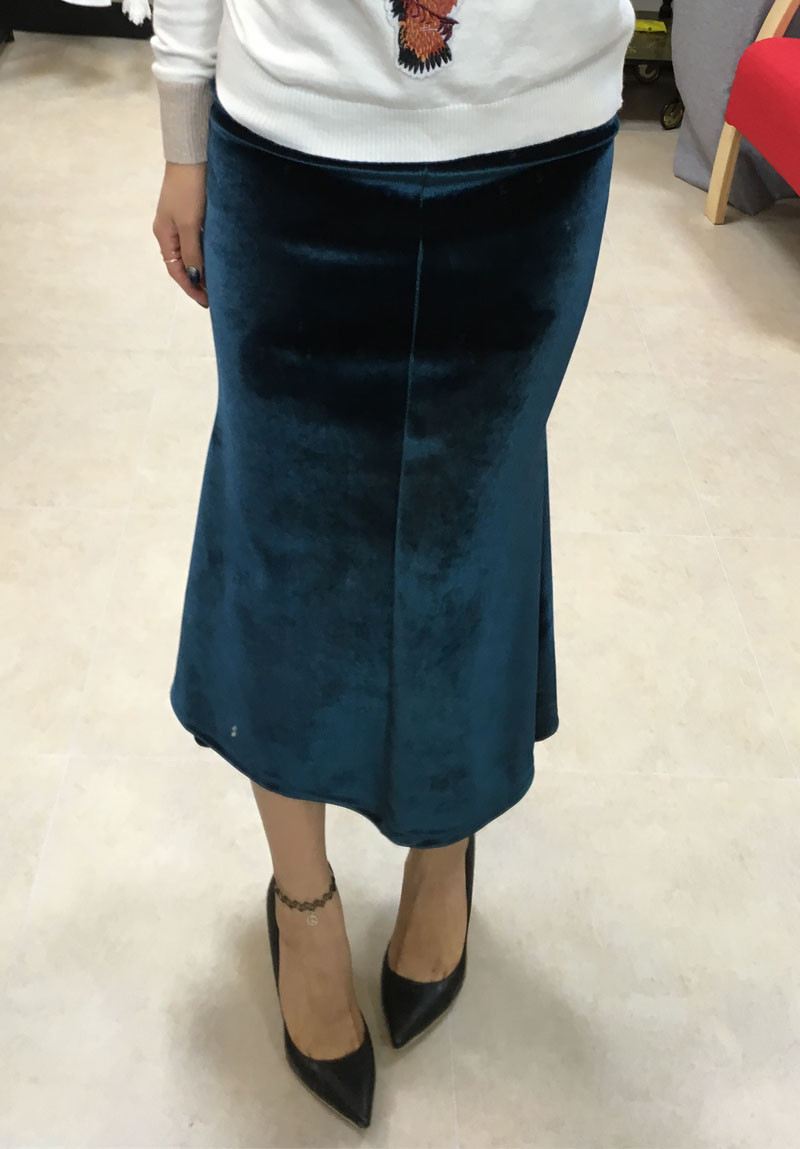 Velvet Mermaid Long Skirt Skirt Formal Style Uniqu