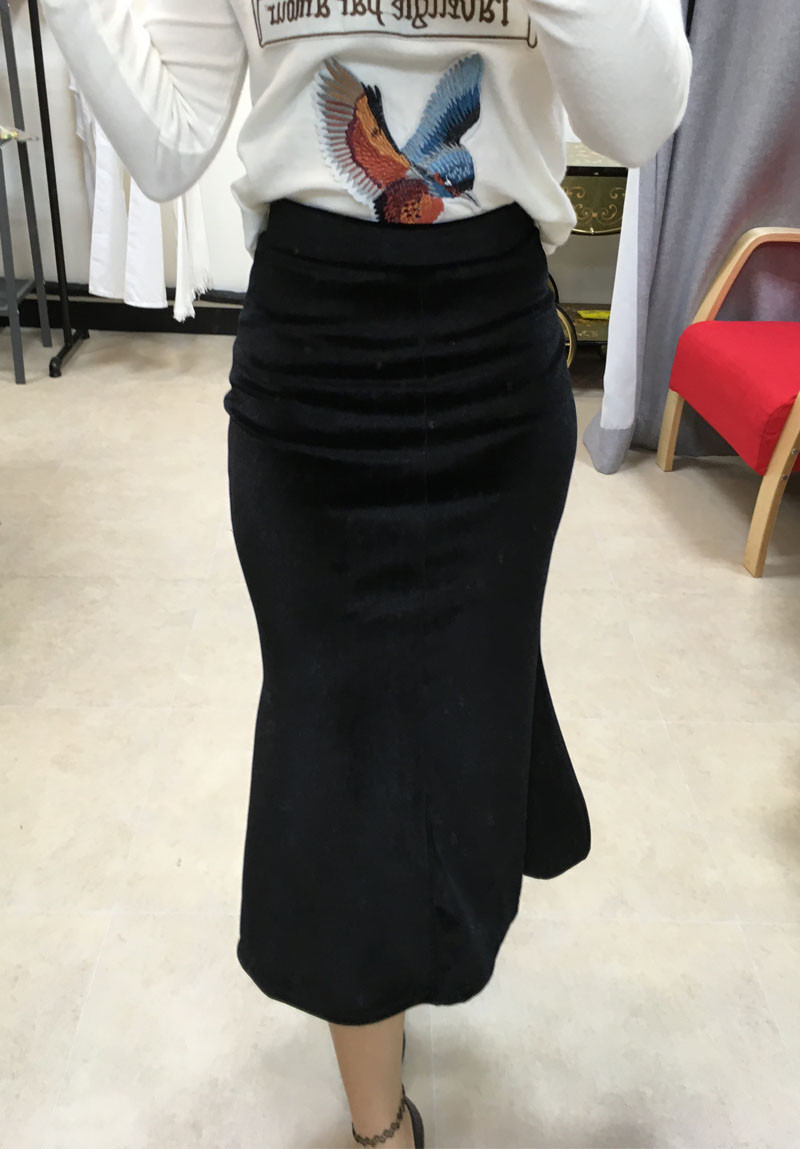 Velvet Mermaid Long Skirt Skirt Formal Style Uniqu
