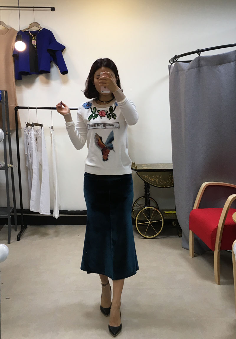 Velvet Mermaid Long Skirt Skirt Formal Style Uniqu