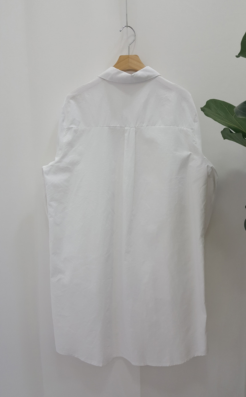 White long-sleeved shirt Comfortable fit DECODY Wo