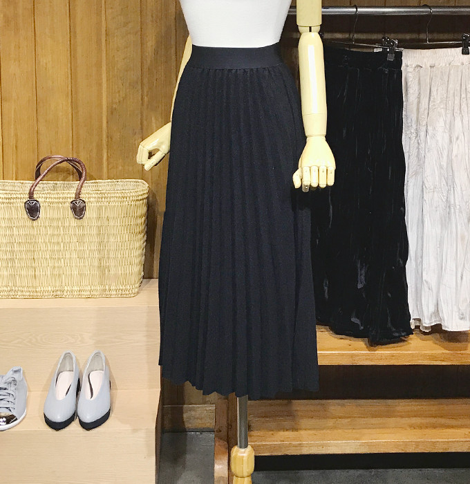 Woolen Pleats Long Skirt Winter Fall Bending Brush