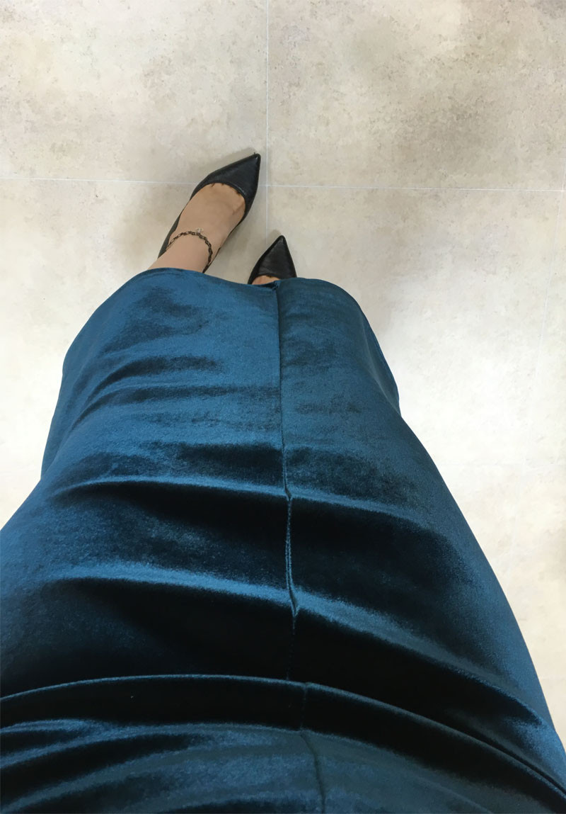 Velvet Mermaid Long Skirt Skirt Formal Style Uniqu
