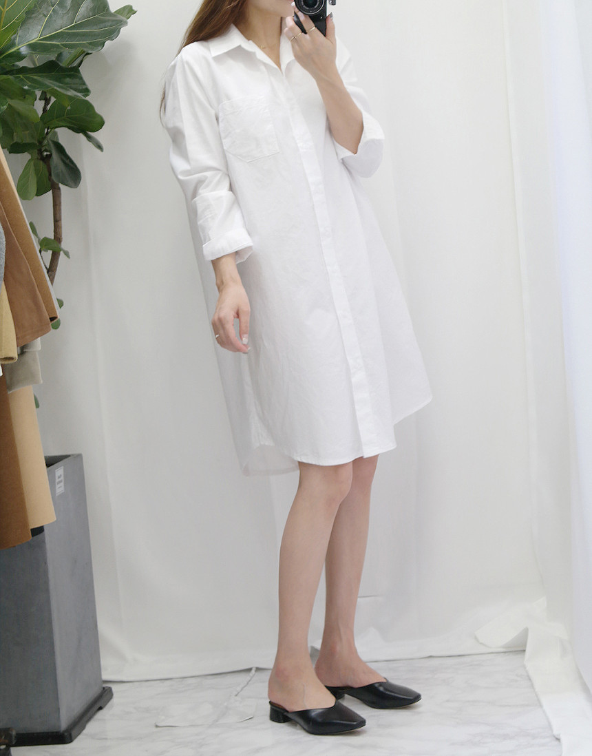 White long-sleeved shirt Comfortable fit DECODY Wo