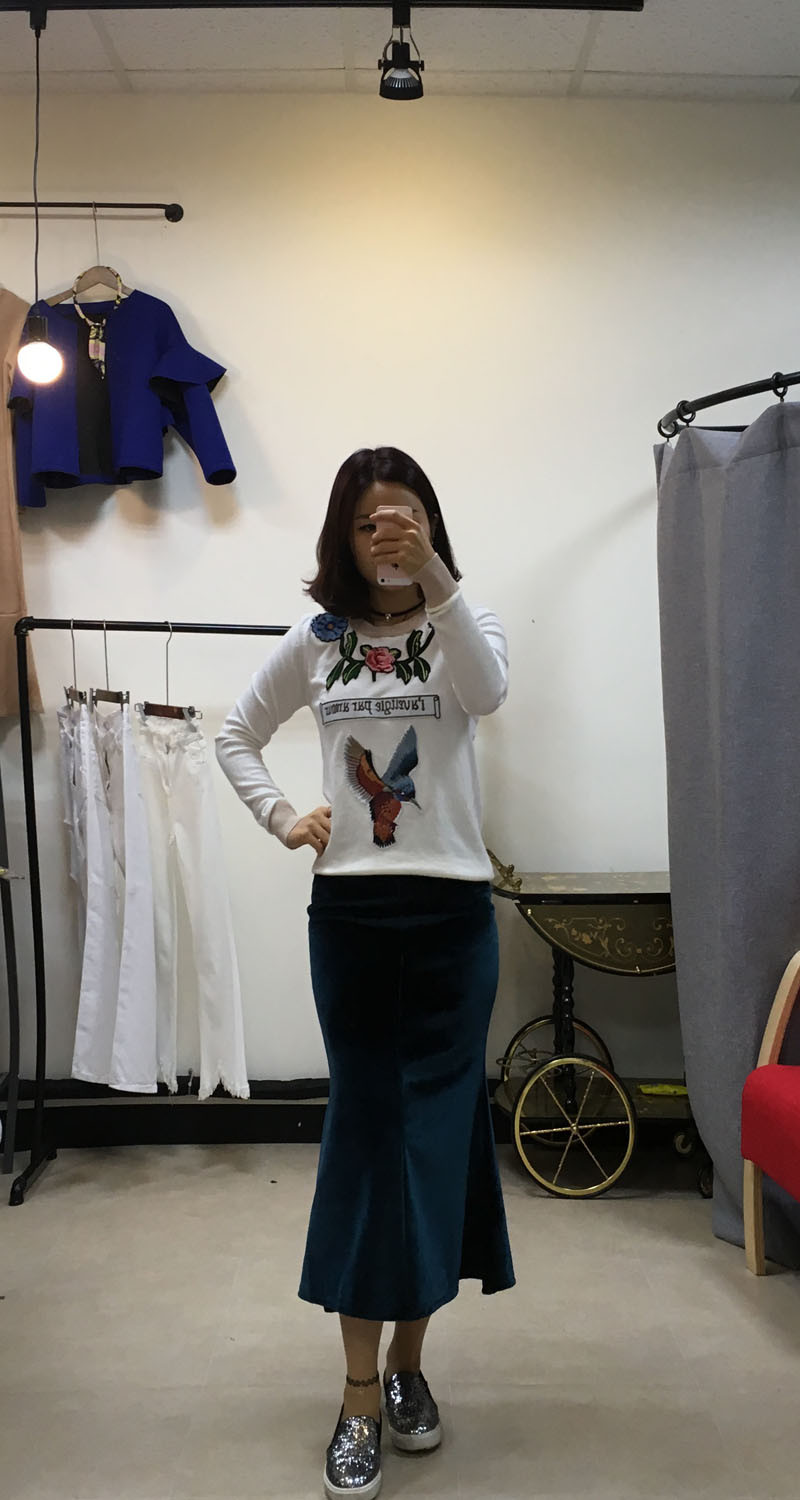 Velvet Mermaid Long Skirt Skirt Formal Style Uniqu