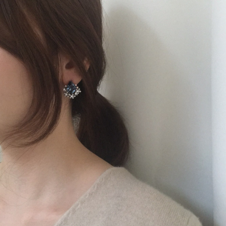 Twinkle Swarovski Pearl Earrings 3color Elegant to