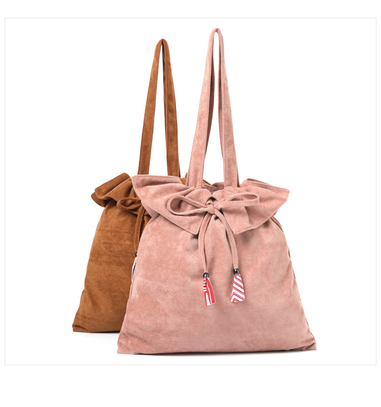TOTE ECO SHOPPING TRAVEL Suede embroidered eco-bac