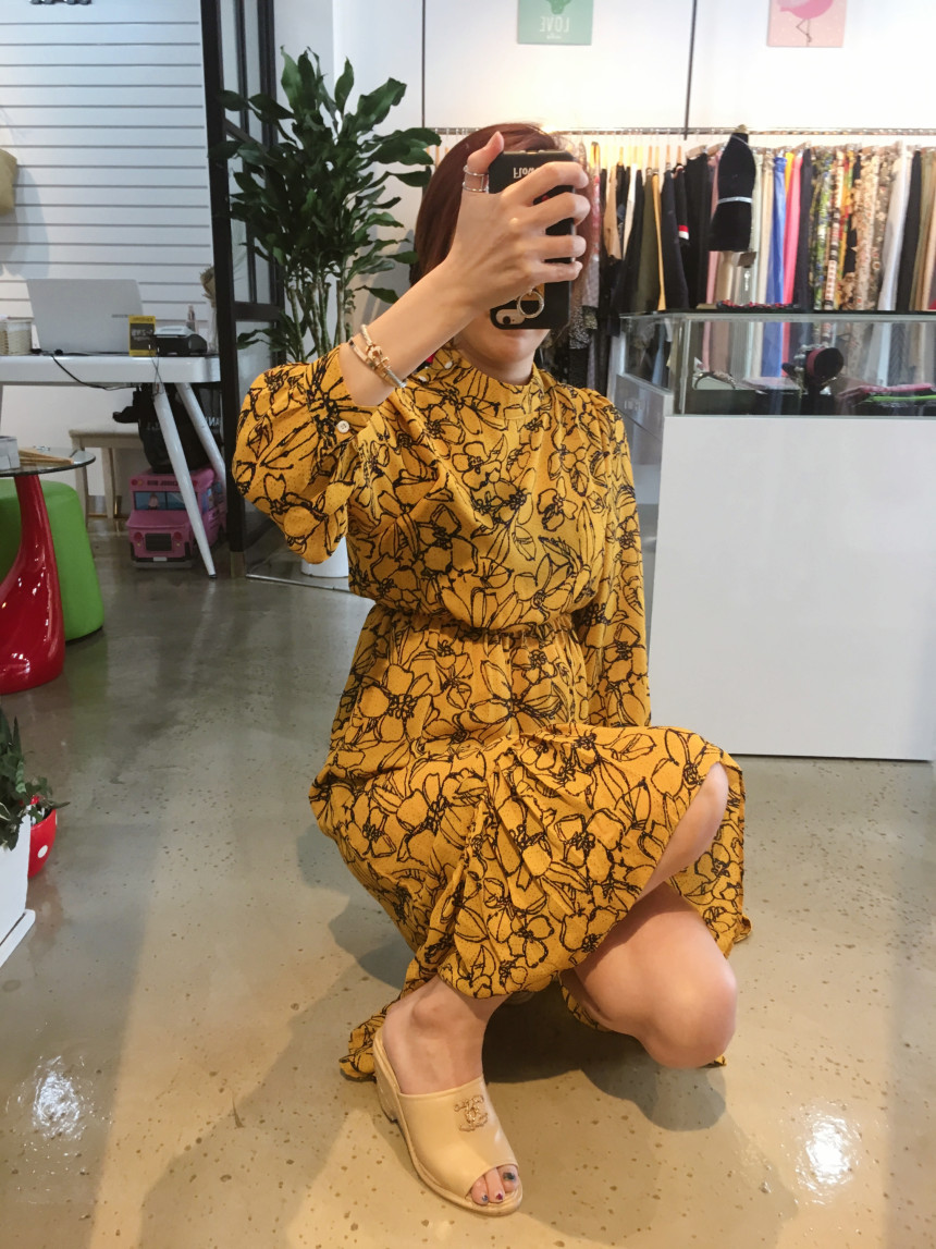 New Women Dress Flower Dress Modern style Layered 