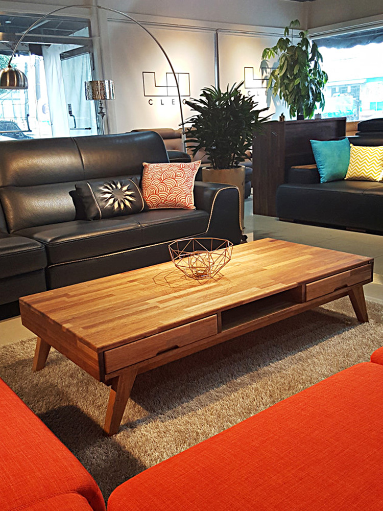 나왕 원목 서랍 수납형 인테리어 거실 소파 테이블 CL003