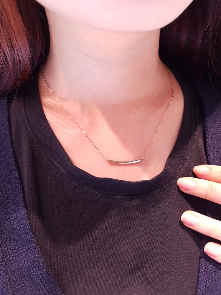 Muzzel Stick Bar Necklace omjn2806 14k Women 14k G