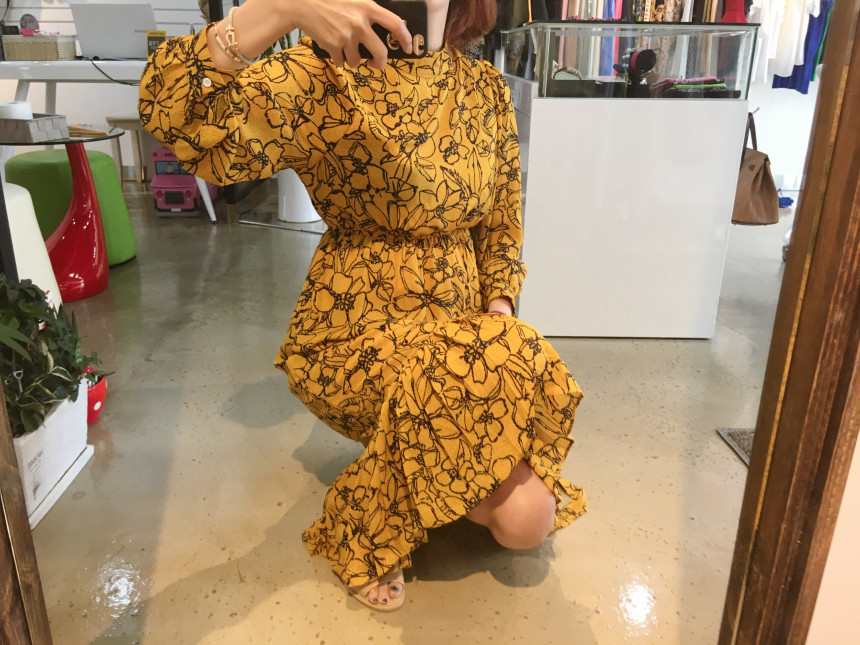 New Women Dress Flower Dress Modern style Layered 