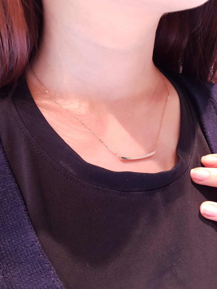 Muzzel Stick Bar Necklace omjn2806 14k Women 14k G