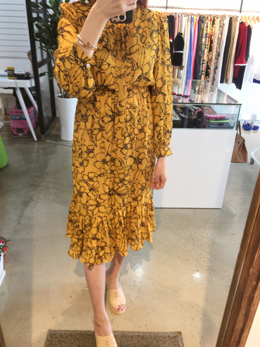 New Women Dress Flower Dress Modern style Layered 