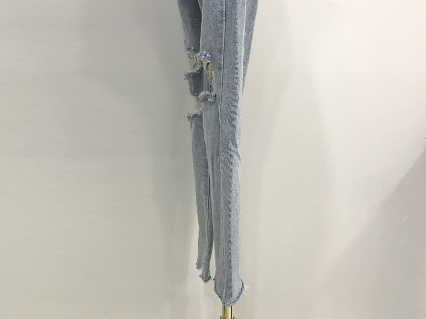 Korea Jeans Pants youu Disloid Exhaust Denim Pants