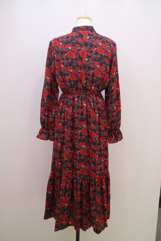 New Women Dress Red Flower Dress