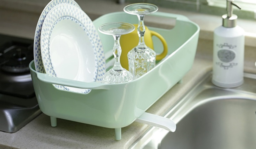 Dish drainer Mini dishware drying rack L Mono Simp