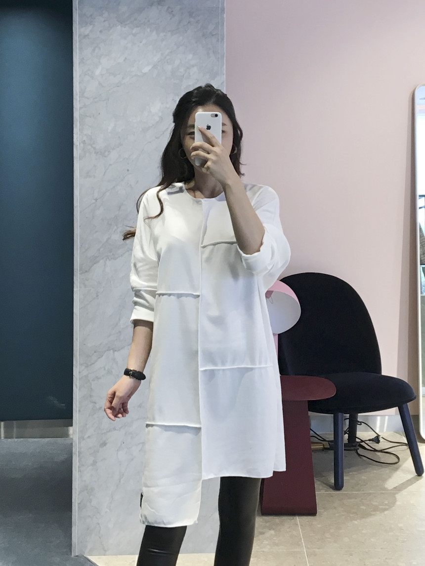 basic Uncontracted Round T-Shirt One Piece Plain R