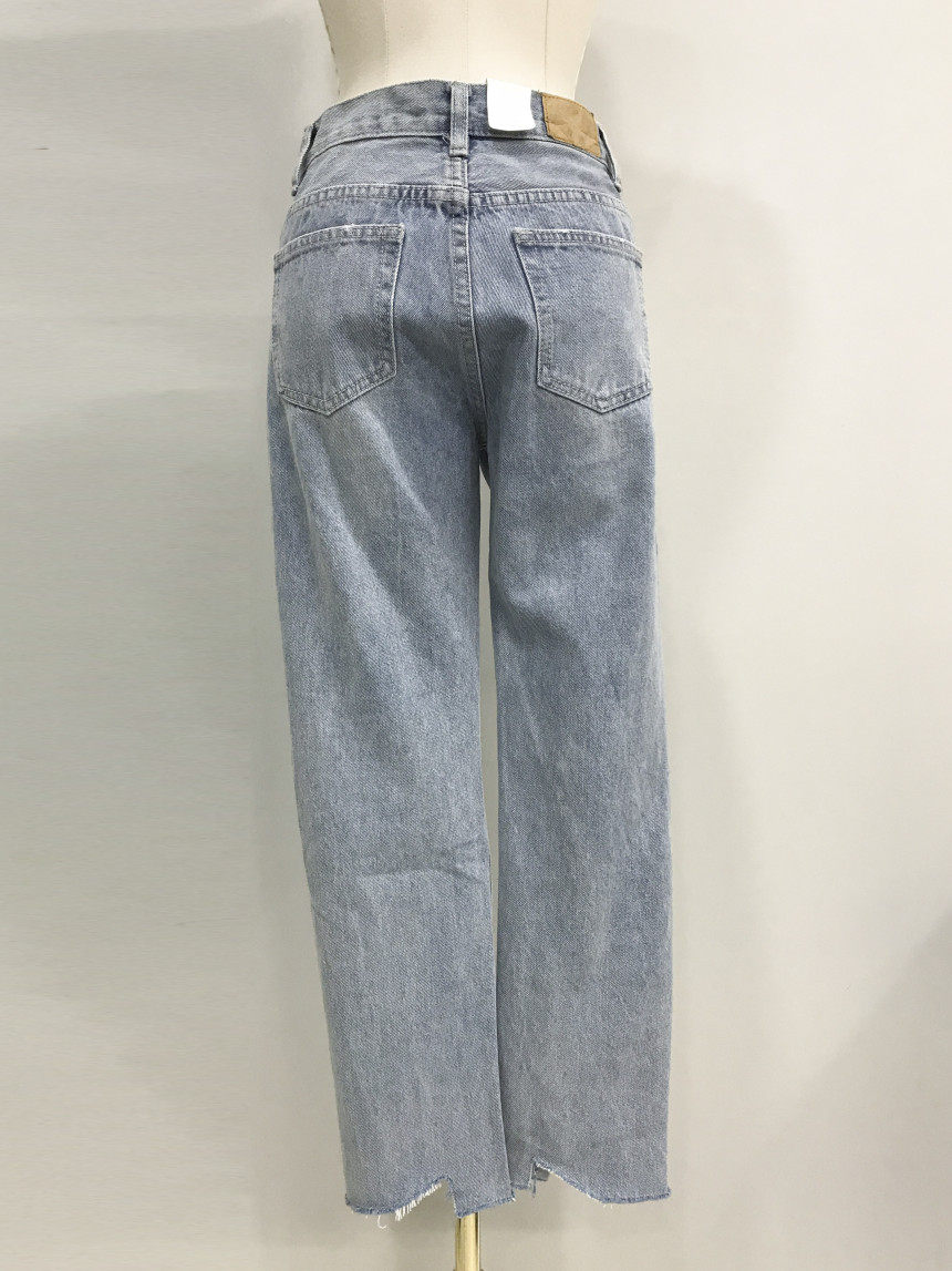 Korea Jeans Pants youu Disloid Exhaust Denim Pants