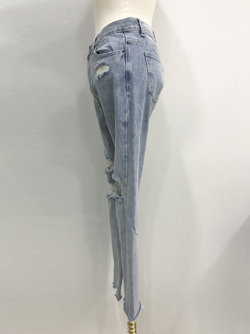 Korea Jeans Pants youu Disloid Exhaust Denim Pants