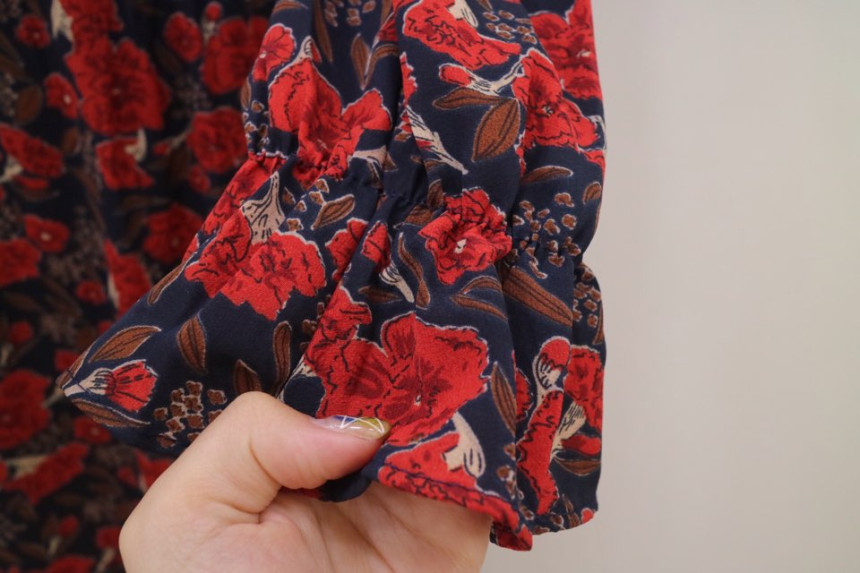 New Women Dress Red Flower Dress