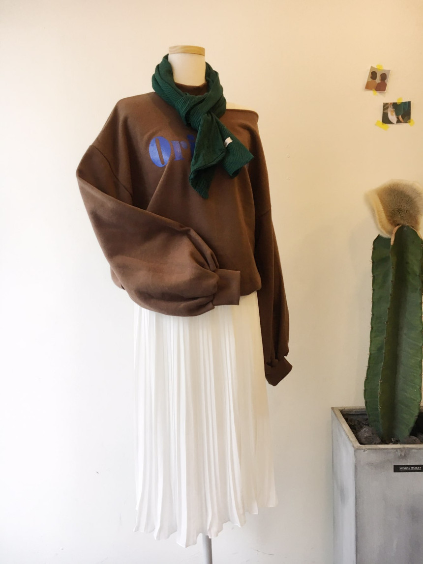 Pure Pleated Chiffon Long Skirt 30-to-2 Women Brie