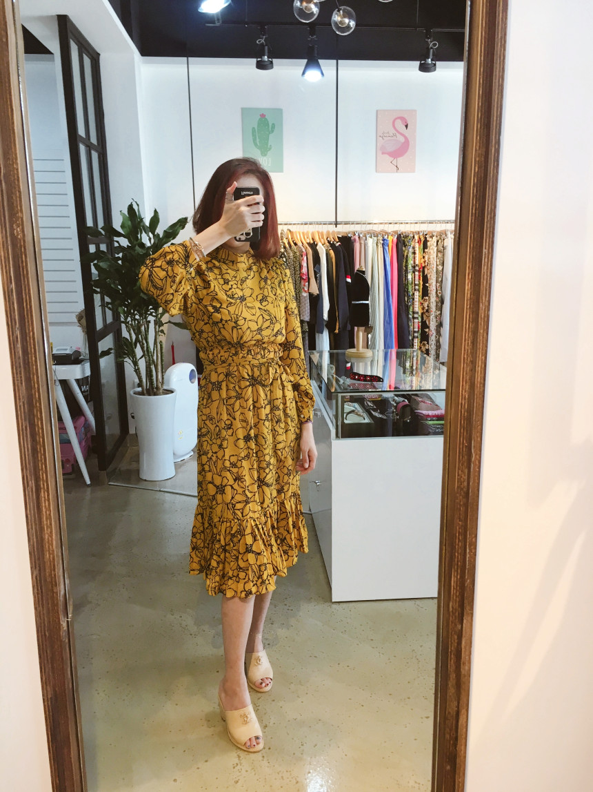 New Women Dress Flower Dress Modern style Layered 