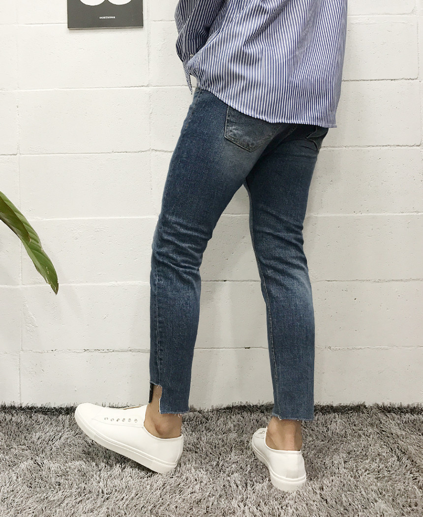 Korea Jeans Pants Men's Denim Pants Coat Jeans 