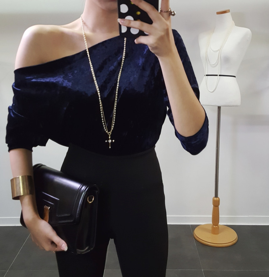 Cross long necklace Long necklace layered Long pea