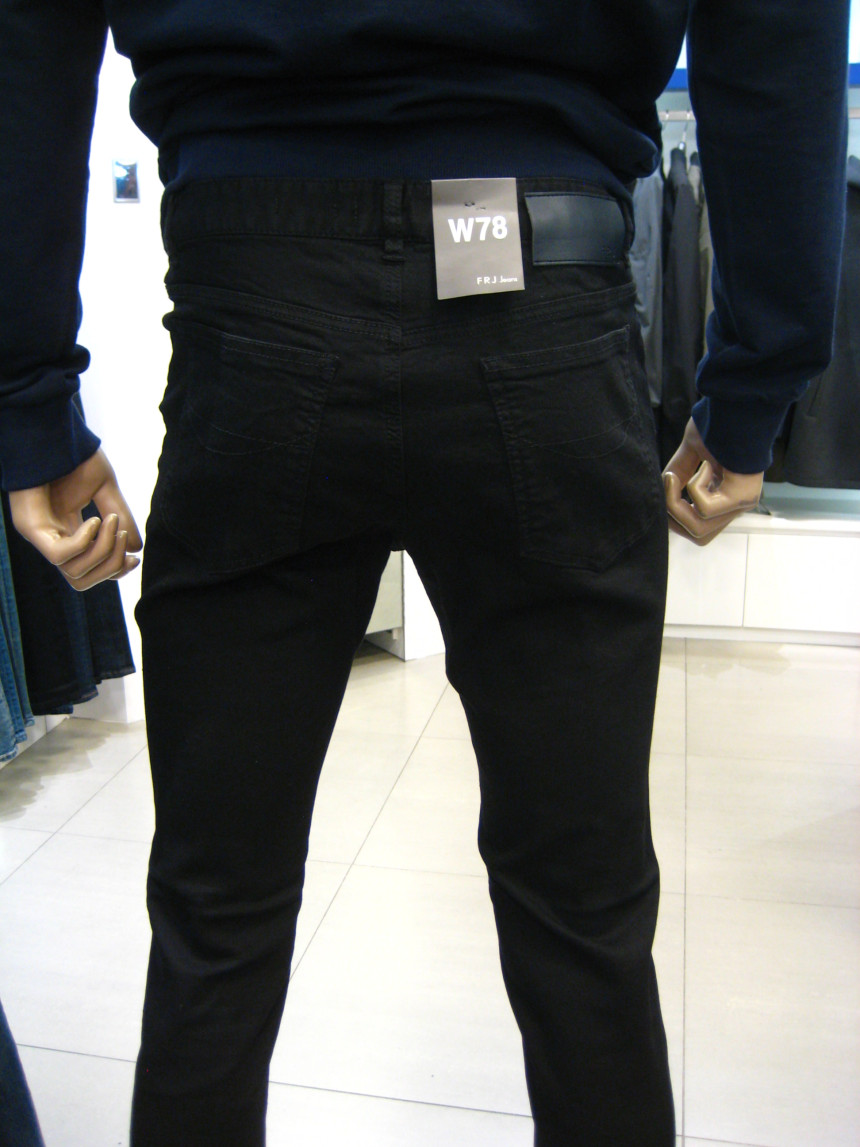 Korea Jeans Pants FRJ Men's Black Jeans Tapered