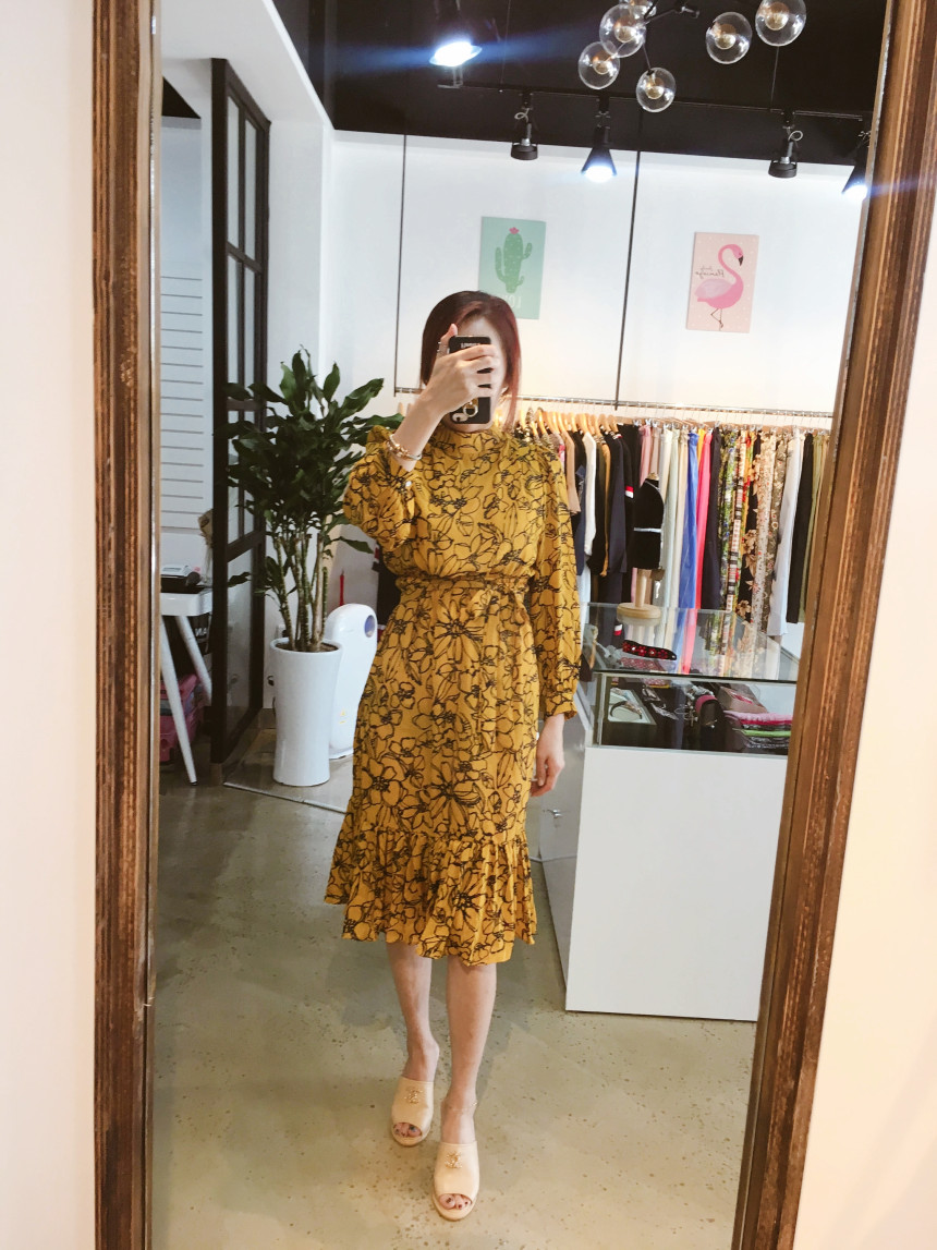 New Women Dress Flower Dress Modern style Layered 