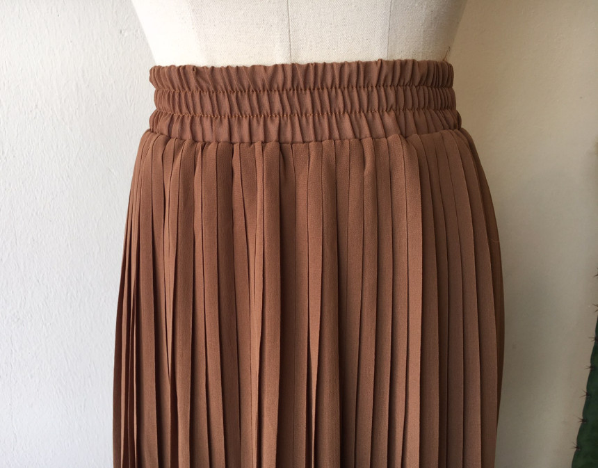 Pure Pleated Chiffon Long Skirt 30-to-2 Women Brie