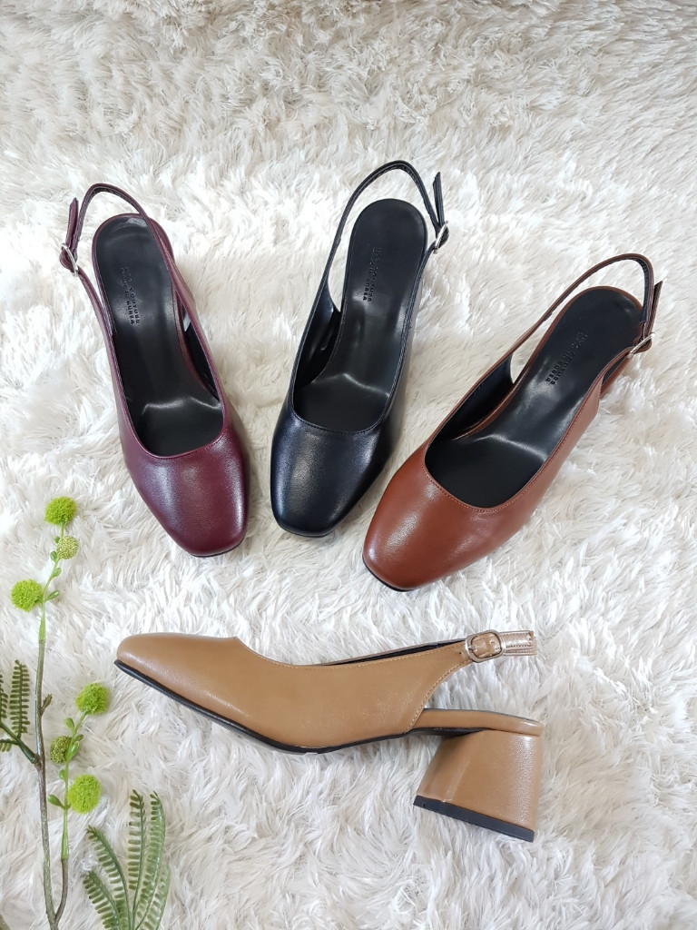 <b><p>Korean squa Sling Bag Middle Hill pump 4col</p></b><b><p>韓国語 スクエア スリングバック ミドルヒール パンプス 4col 正方形の鼻 女性</p></b><br /><br /><p align='center'>