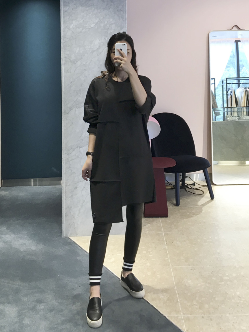 basic Uncontracted Round T-Shirt One Piece Plain R