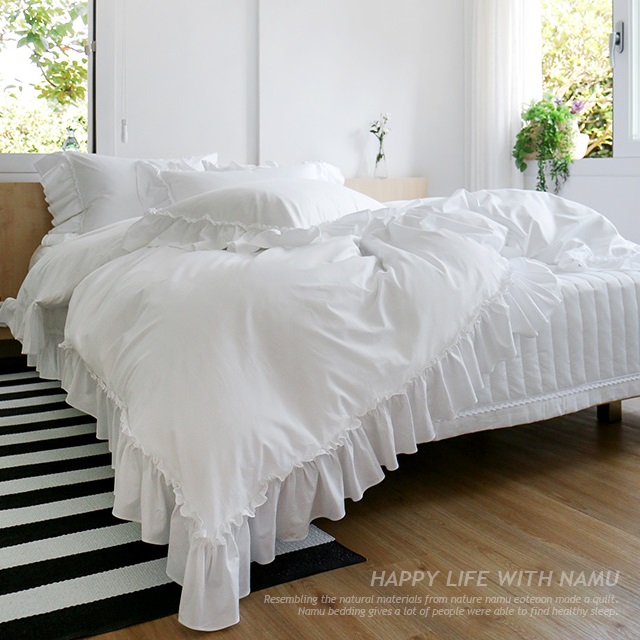 100수 800T 고밀도 프리미엄 호텔침구세트 3면 롱겹프릴 신혼이불 SS Q K SK