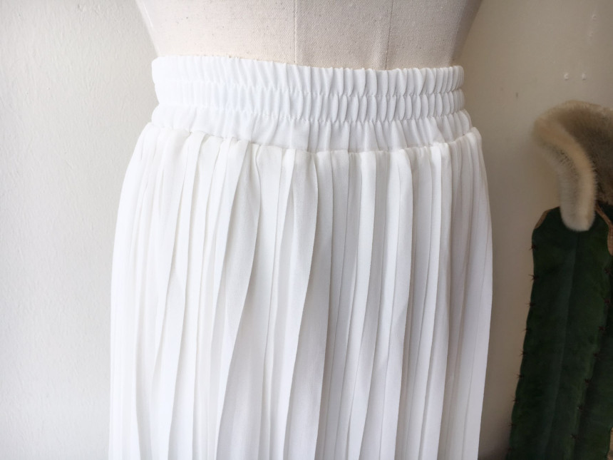 Pure Pleated Chiffon Long Skirt 30-to-2 Women Brie