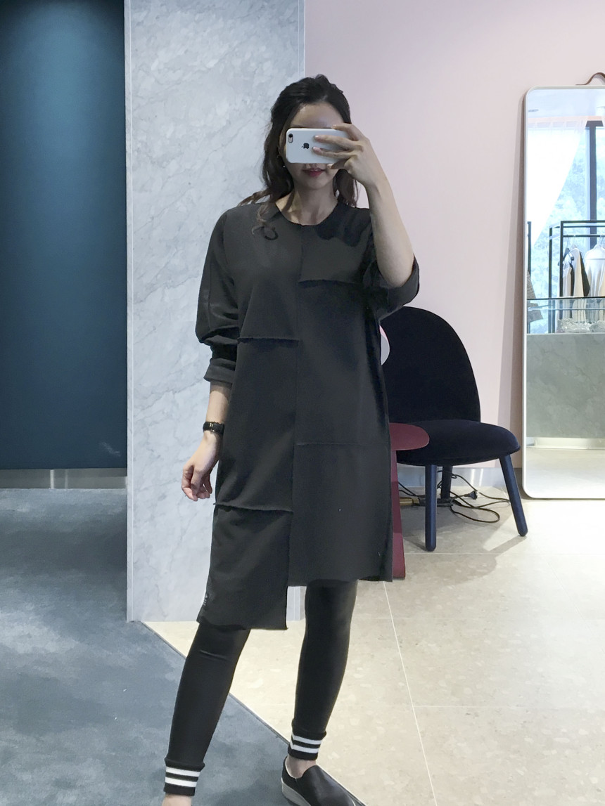 basic Uncontracted Round T-Shirt One Piece Plain R