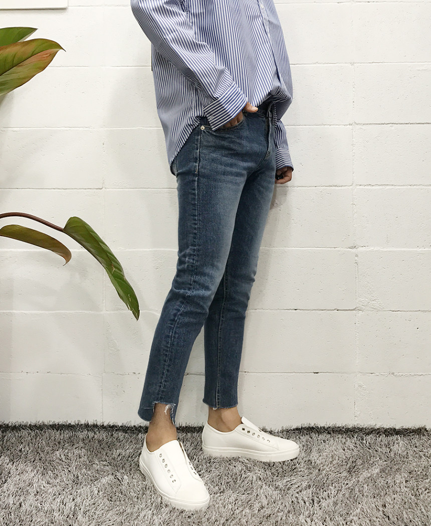 Korea Jeans Pants Men's Denim Pants Coat Jeans 
