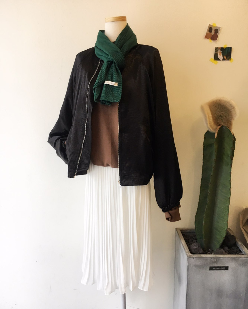 Pure Pleated Chiffon Long Skirt 30-to-2 Women Brie