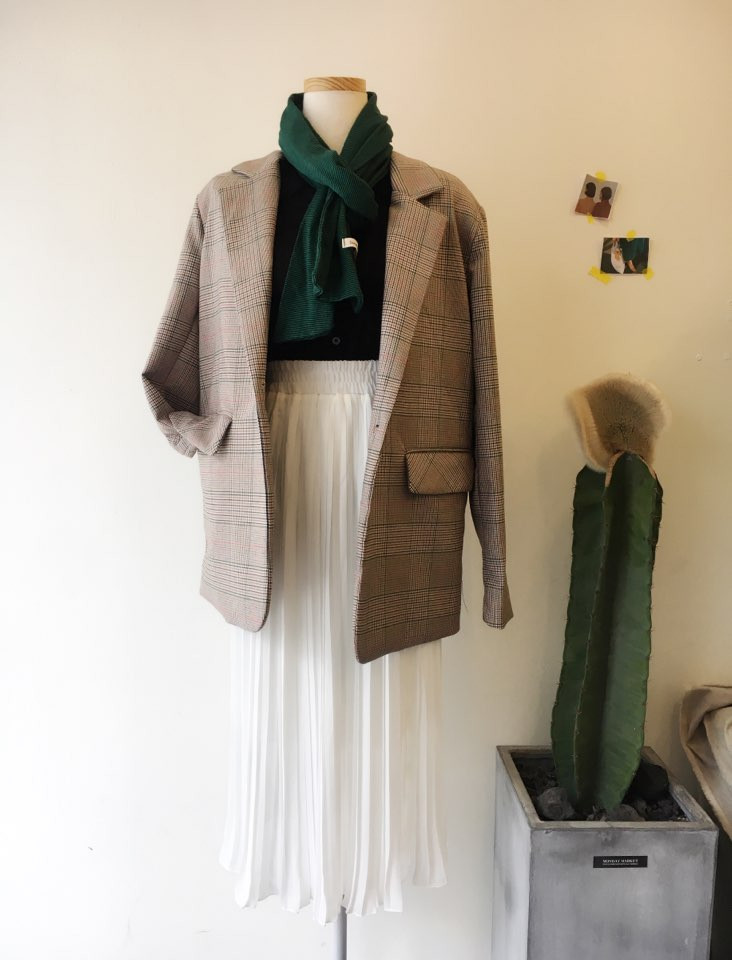 Pure Pleated Chiffon Long Skirt 30-to-2 Women Brie