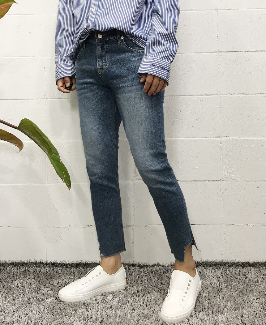 Korea Jeans Pants Men's Denim Pants Coat Jeans 