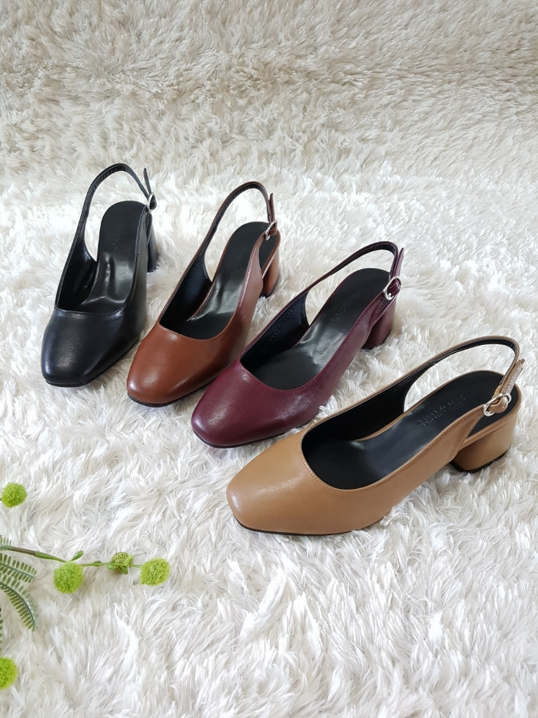 <b><p>Korean squa Sling Bag Middle Hill pump 4col</p></b><b><p>韓国語 スクエア スリングバック ミドルヒール パンプス 4col 正方形の鼻 女性</p></b><br /><br /><p align='center'>