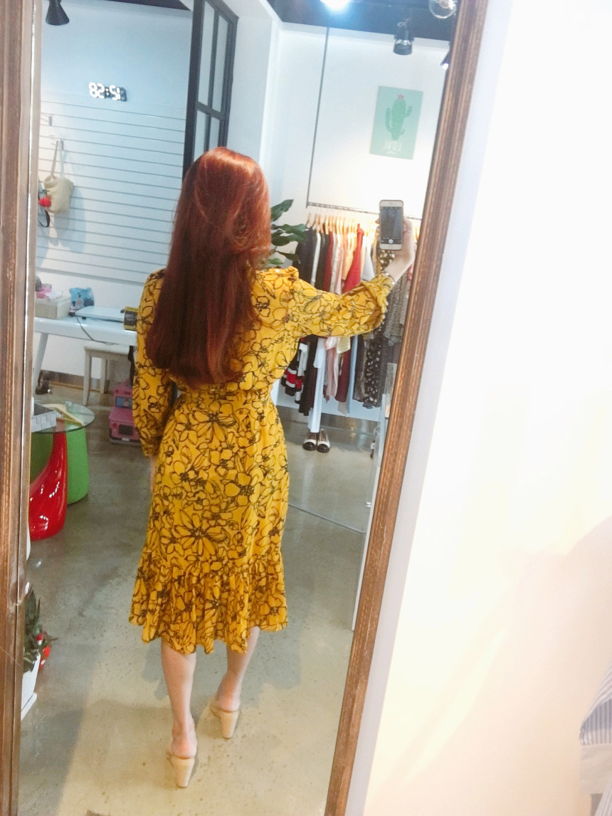 New Women Dress Flower Dress Modern style Layered 