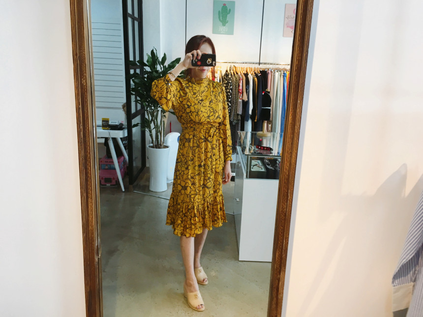 New Women Dress Flower Dress Modern style Layered 