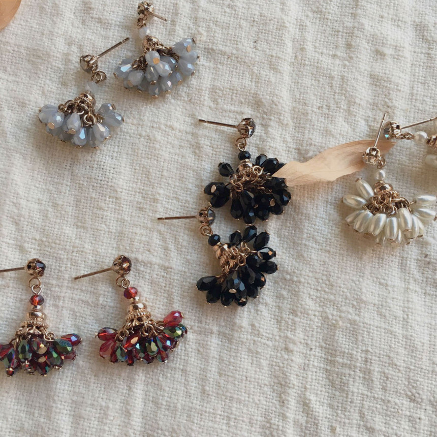 Jurassic Handmade Surgery Earrings 4color Feminine