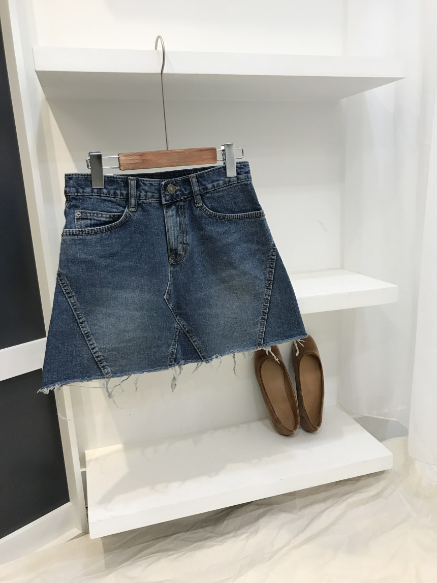 Denim Skirt This line Denim skirt Chinchilla Mini 