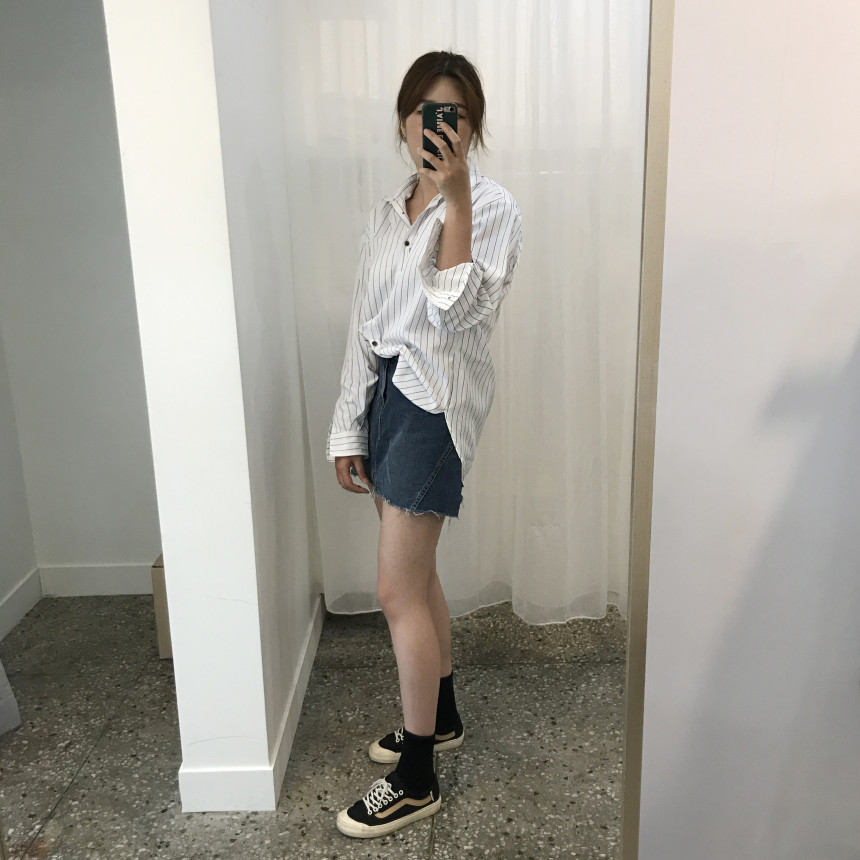 Denim Skirt This line Denim skirt Chinchilla Mini 