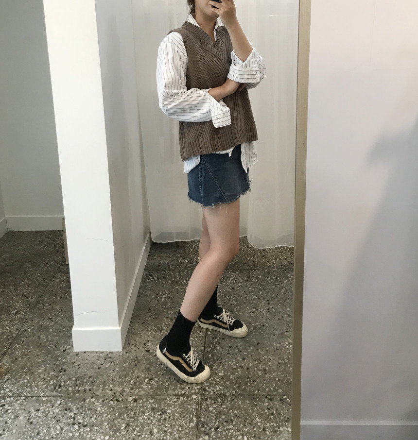 Denim Skirt This line Denim skirt Chinchilla Mini 