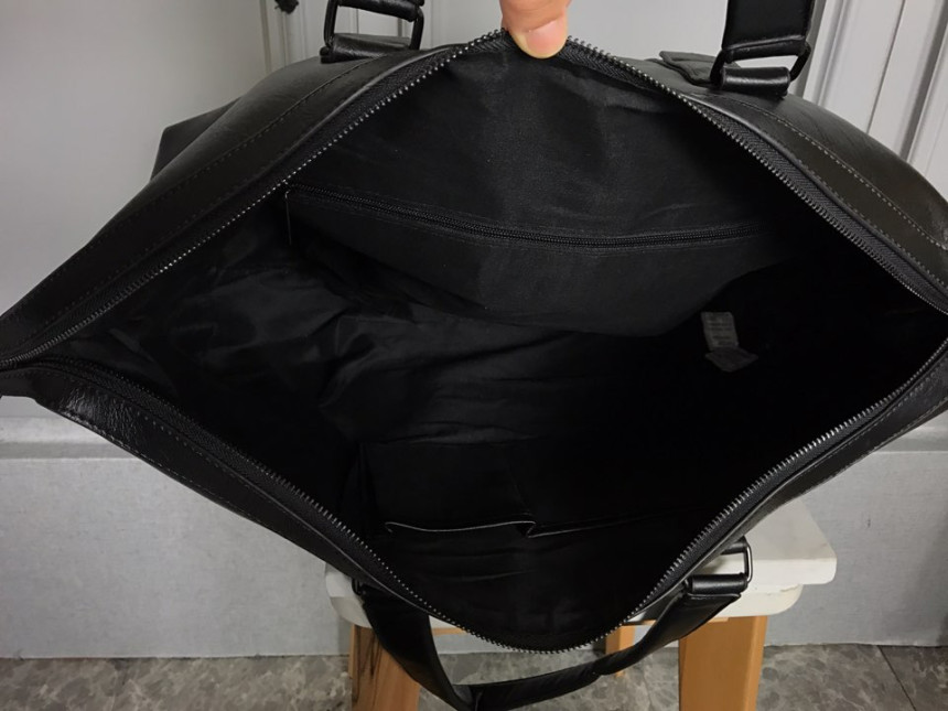 Travel Luggage Men Plain Leather Boston Bag Simple