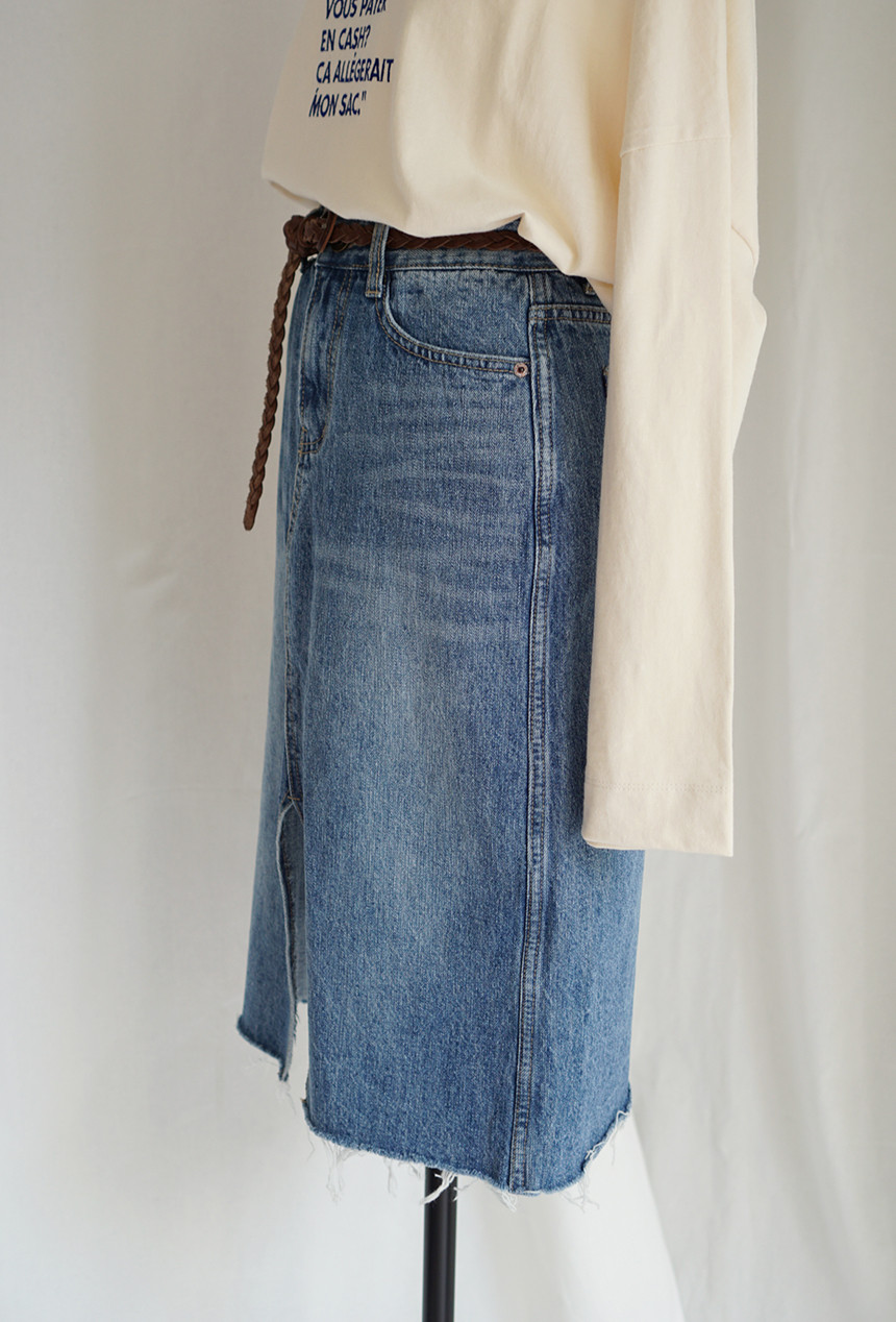 Denim Skirt monotone jeans long skirt denim midi c