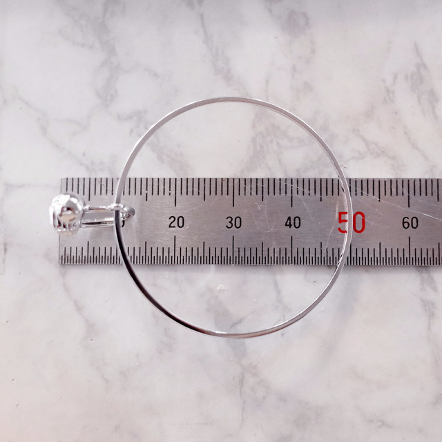 Earring OK Big Round Ring Clip Type Handmade Unbre